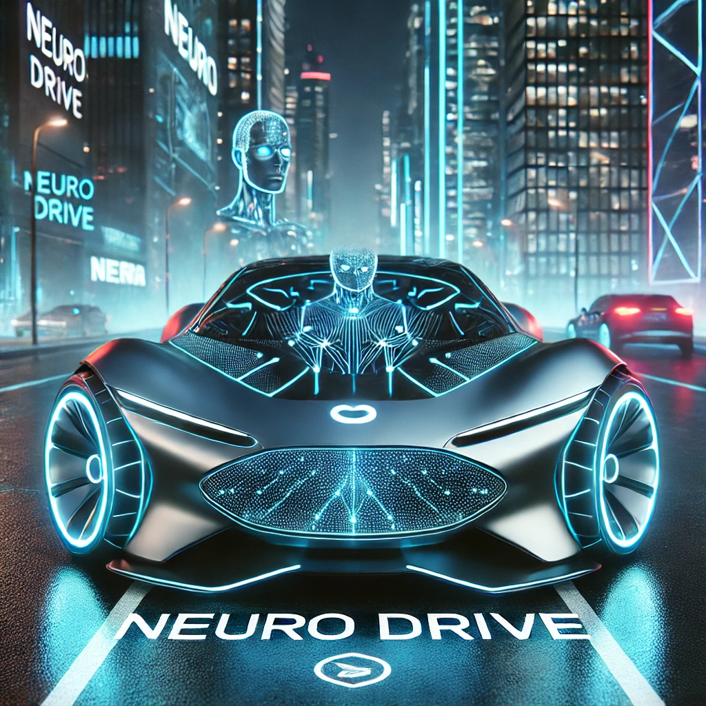Person using a brain-computer interface headset to operate a self-driving car, highlighting accessibility and future mobility innovations.